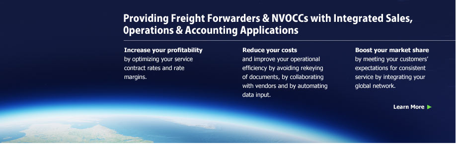 Providing Freight Forwarders & NVOCCs with Integrated Sales, Operations & Accounting Applications